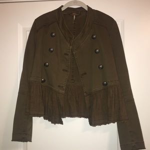 Army green Free People jacket